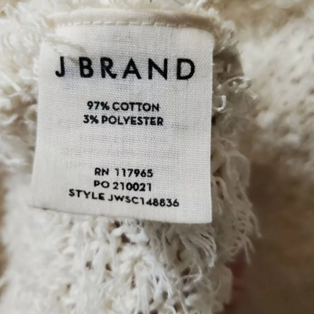 J BRAND Martha Slouchy Textured V Neck Pull Over Sweater - Picture 6 of 6